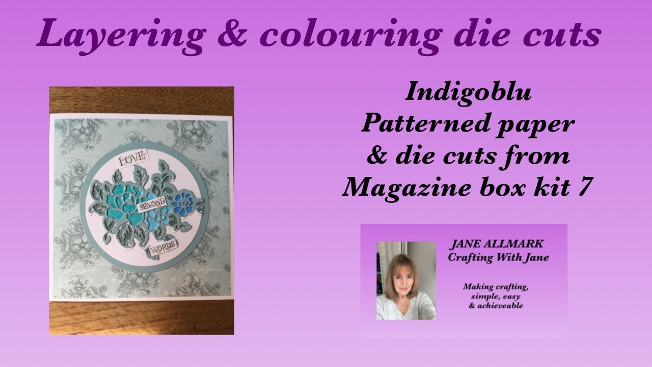 Layering & colouring die cuts for a tone on tone card - YouTube