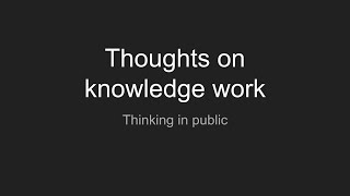 An introduction to knowledge work and productivity
