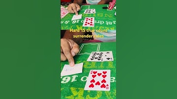 Hard 15 blackjack true count  deviation, surrender rules