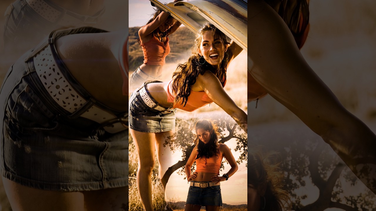 Megan Fox's Sexy Iconic Transformers Scene 🔥#transformers #meganfox #movie #shorts#short #movies