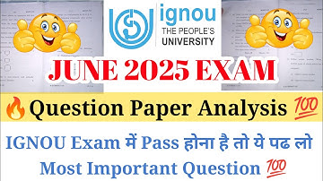 Ignou 2025 Exam Question Paper Analysis 😱 Mostly Question यहाँ से आया 🤩 बस ये पढ लो Pass 💯 Good News