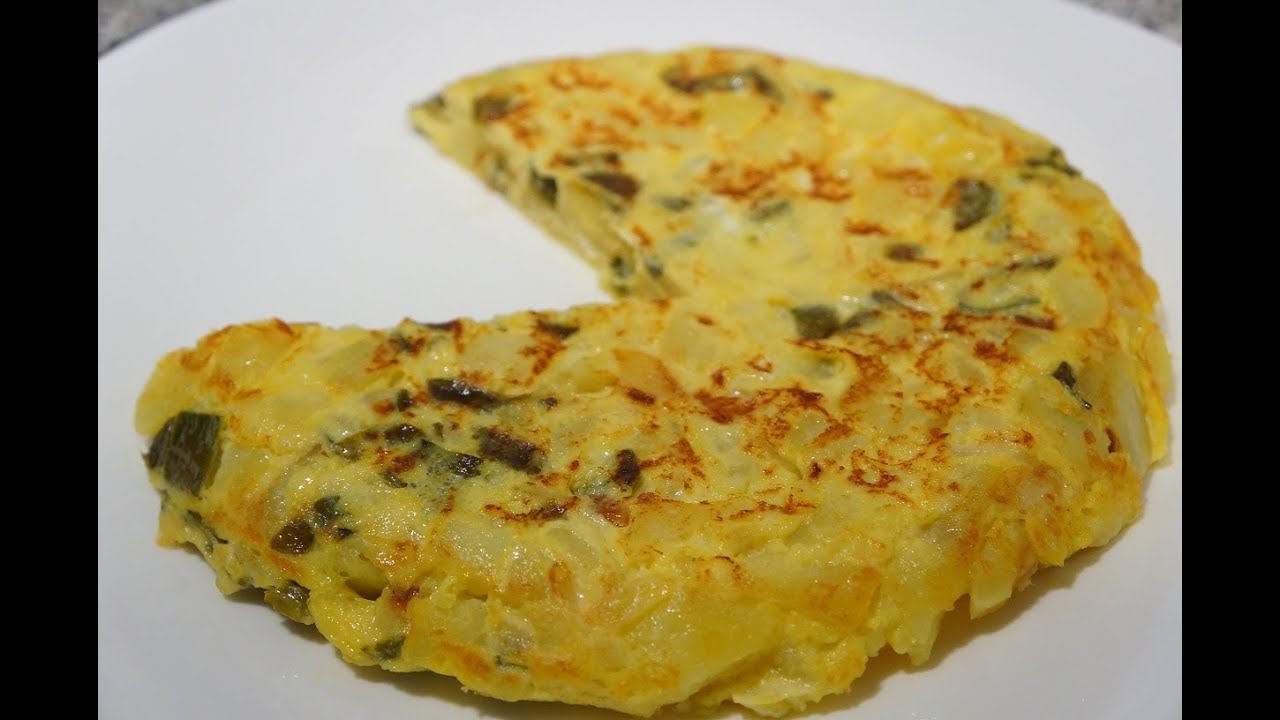 Tortilla de patatas con pimientos YouTube