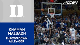 Duke Khaman Maluach Throws Down The Alley-oop From Cooper Flagg