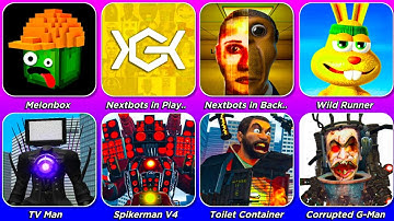 Nextbots in Playground,Melonbox,Nextbots in Backrooms,Wild Runners,Hide in The Backroom | Gameplay