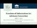 FOIA Advisory Committee Meeting