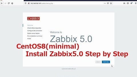 CentOS8 minimal install Zabbix5 step by step