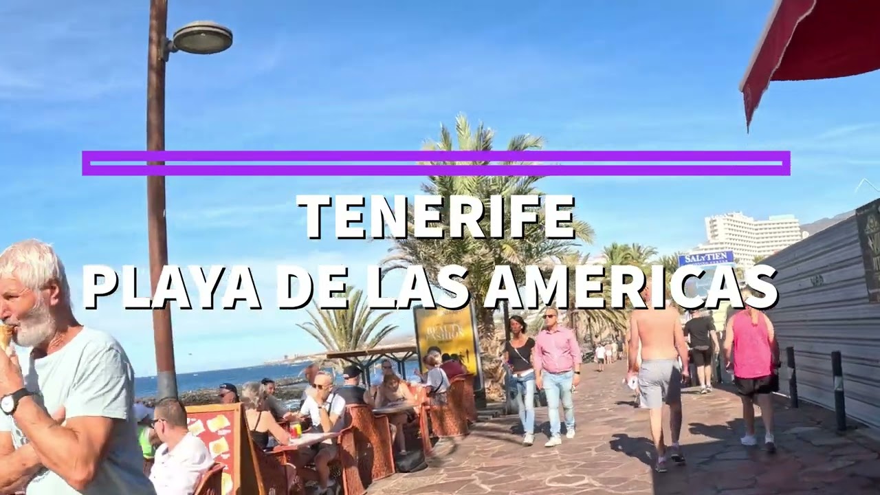 Winter in Tenerife, Spain - Playa de Las Americas - Playa de Troya