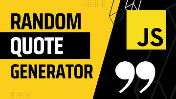 Random Quote Generator With Javascript Api Tutorial (Easy Method)