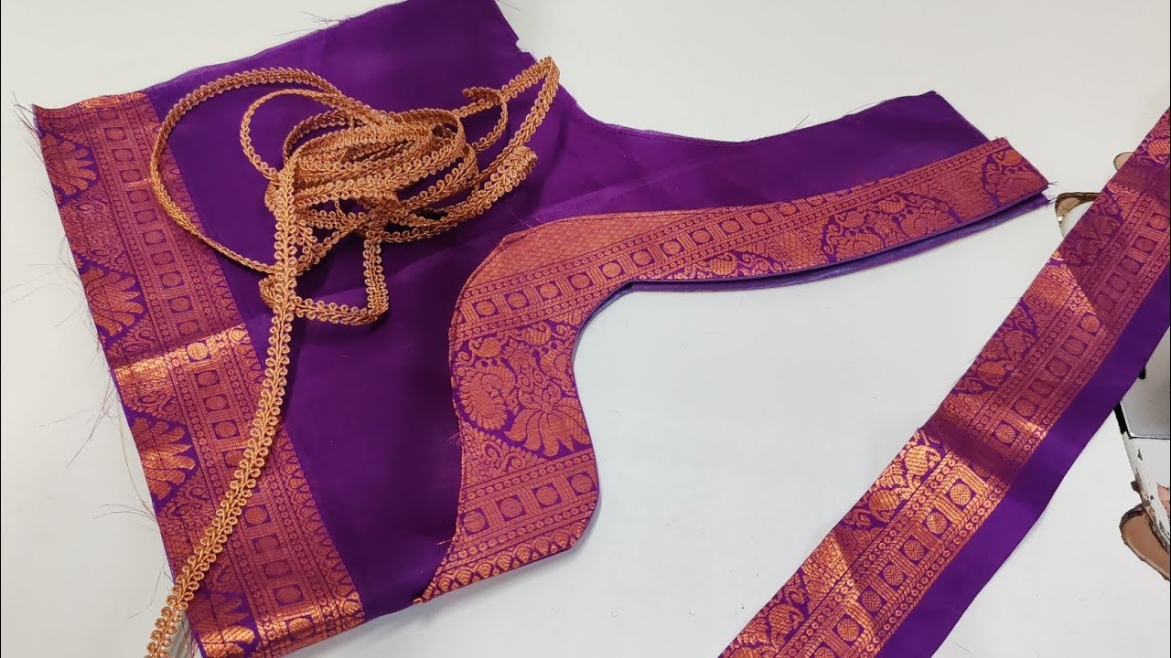 Beautiful blouse back neck design cutting and stitching 