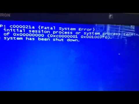 Fatal system error on laptop