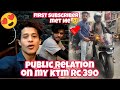 Public reaction on my ktm rc 390  met my first subscriber   emotional moments   aalyanvlogs