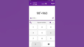 Math Tricks - Training mode - square numbers between 90 and 99 - level 003 (Number Keyboard)
