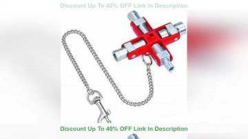 Deal Product KNIPEX 00 11 06 Universal Control Cabinet Key, Red