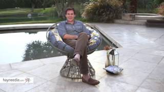 Coral Coast Kambree All Weather Wicker Outdoor Papasan Chair with Cushion - Product Review Video