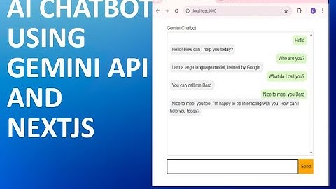 Use Gemini API with Next.JS and create a chatbot