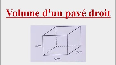 Comment calculer le volume d