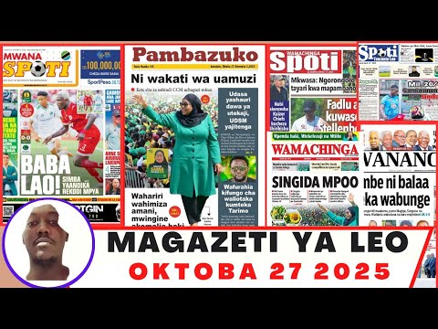 Magazeti Ya Leo Oktoba 27 2025 Ijumatatu Magazeti Ya Michezo Leo Asubuhi Jumatatu Simba