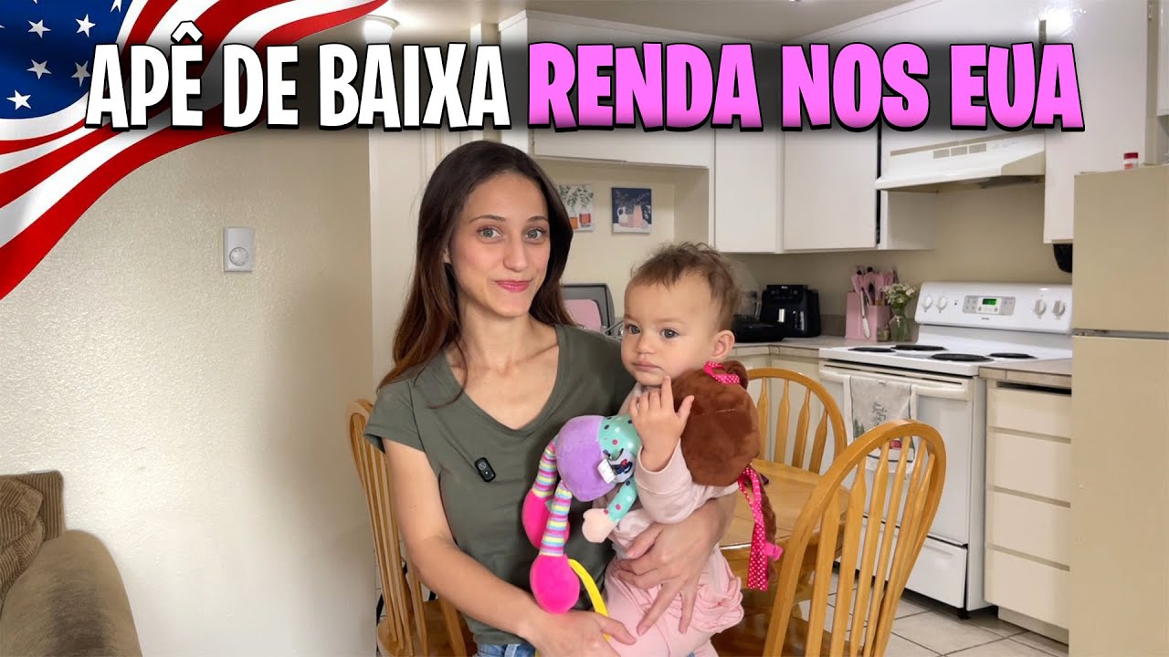 TOUR PELO MEU APARTAMENTO DE BAIXA RENDA NOS EUA 🇺🇸 | SIMPLES, MAS CHEIO DE AMOR