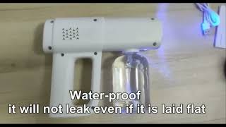 Electric Sanitizer Sprayer Handheld Blue Light Nano Steam Disinfection Spray Gun Home Car Wireless U