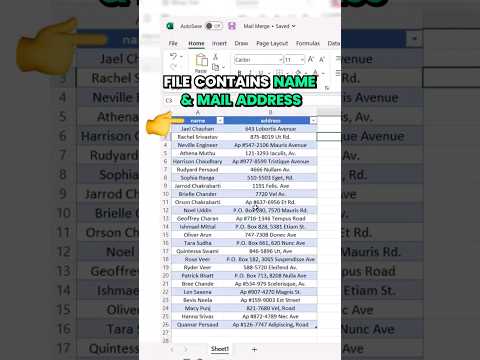 Excel Mail Merge