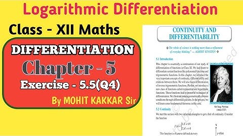 Exercise - 5.5(Q4) Continuity & Differentiability Class 12th Chapter 5 Logarithmic Differentiation