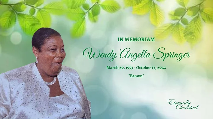 In Memoriam  -  Wendy Angella Springer