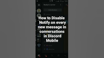 How to Disable Notify on every new message in conversations in Discord Mobile #roduz #discord #how