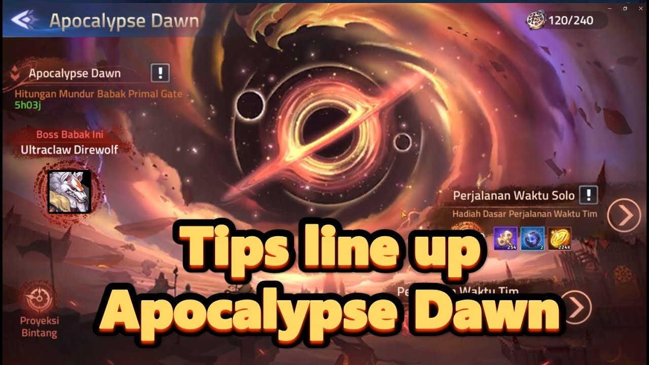 Tips Line up Apocalypse dawn 25 mei 2025 - Mobile legends adventure ...
