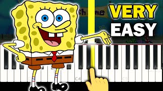 Video thumbnail of "SPONGEBOB - Closing Theme - VERY EASY Piano tutorial"