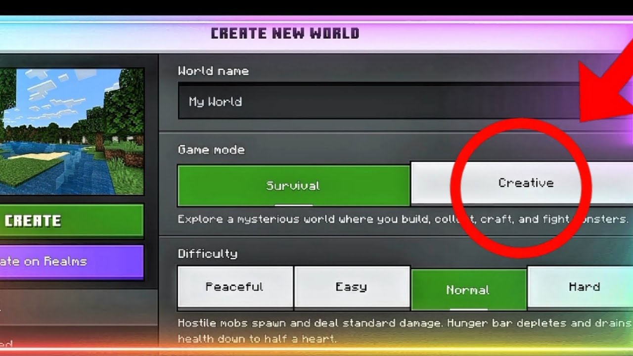 Minecraft Creative Mode Tutorial Minecraft creative mode #long #minecraft #gaming 🎮 #viral 🔥 - YouTube