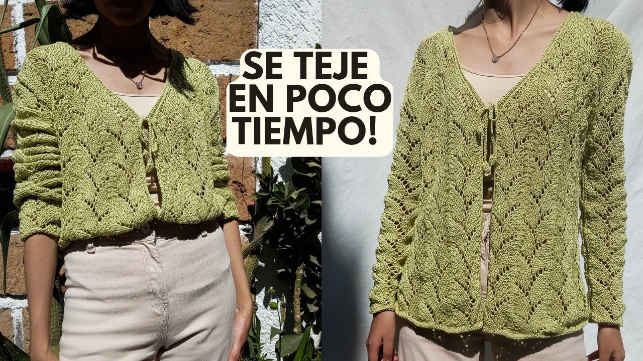 Este cardigan calado se teje tan rápido que lo podrás hacer hasta con los ojos cerrados - parte 1
