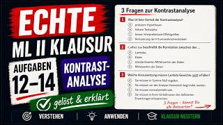 Echte Methodenlehre-II-Klausur gelöst | Aufgaben 12–14: Kontrastanalyse
