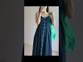 데님 뷔스티에 롱 원피스 끈 나시 원피스 예쁜 핏감과 귀여운 셔링 ^^실용적인 주머니 까지~ #fashion