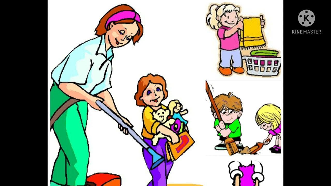 Help my family. Уборка всей семьей рисунки. Уборка картинки для детей. Родители школьников. Убираться в доме.
