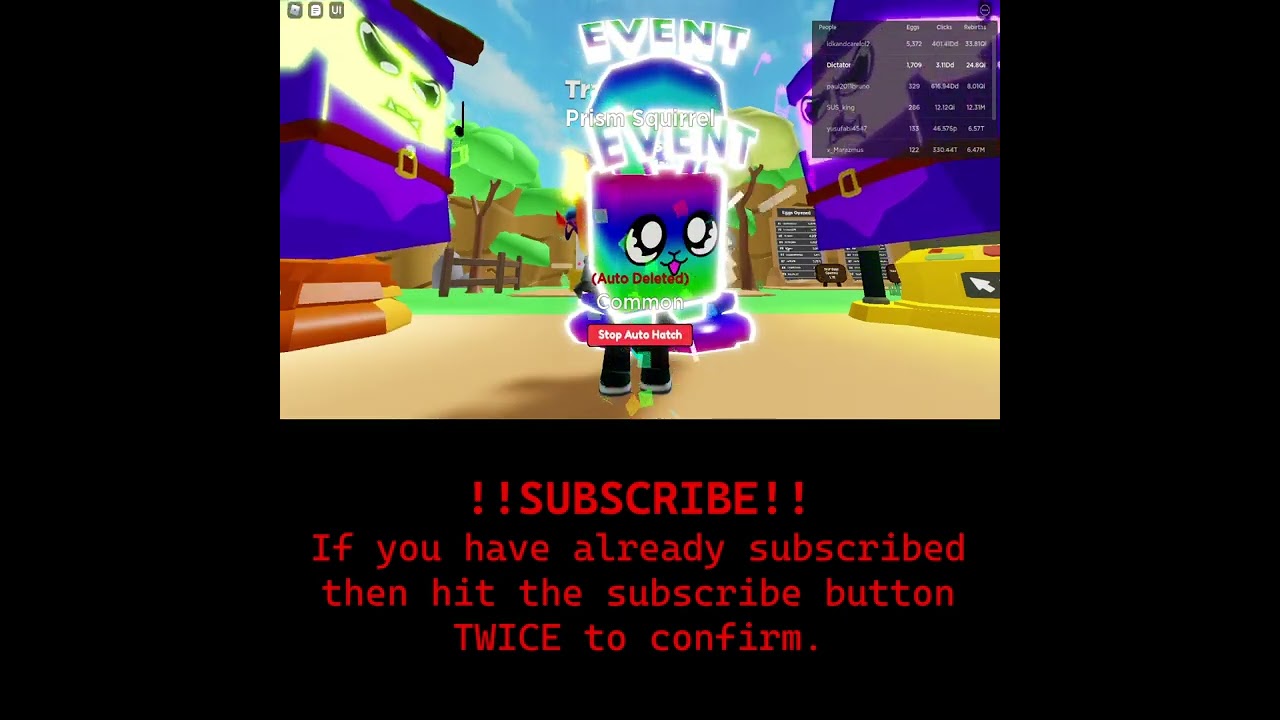 [100M] OPENING THE EVENT EGG!!!😍😍😍😍😍~Clicker SImulator👆🏼~Roblox 