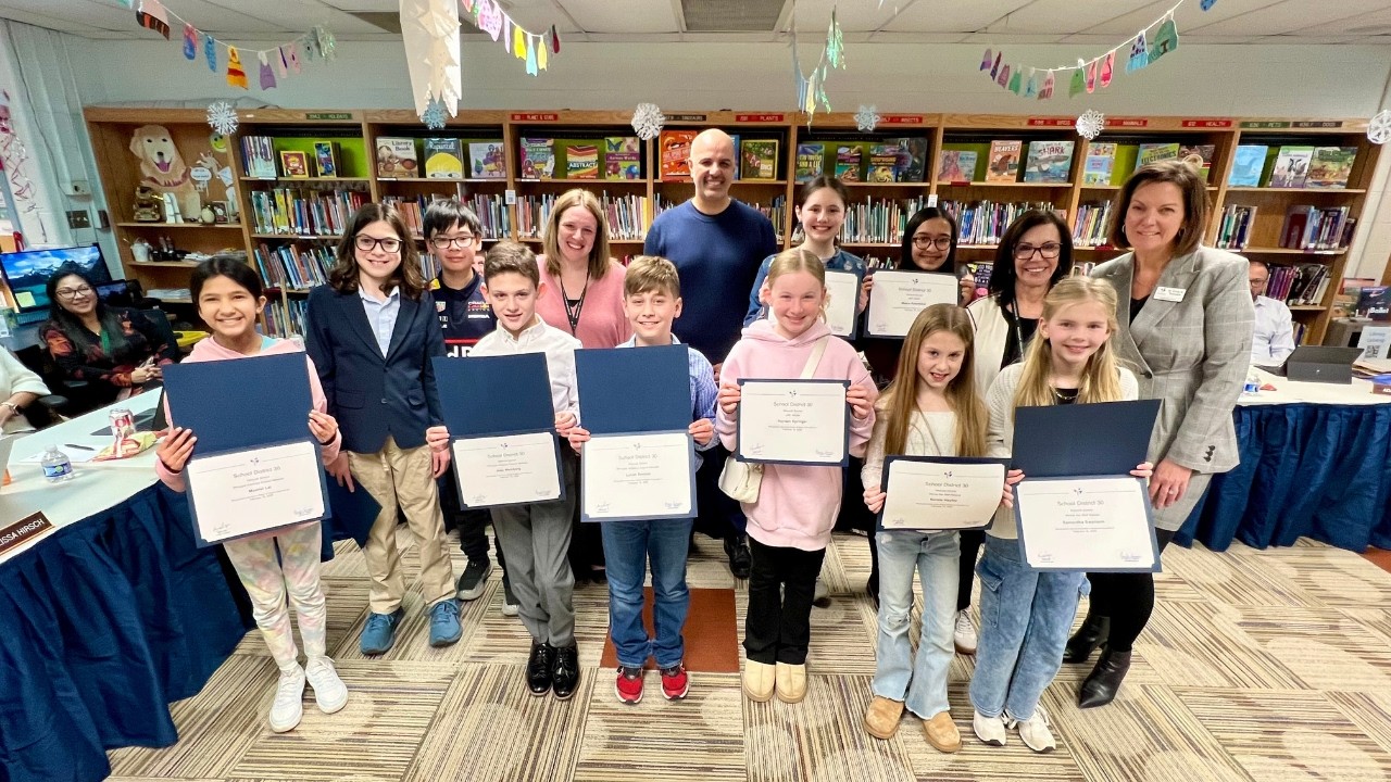 Wescott 5th-Graders Honored by Board of Education