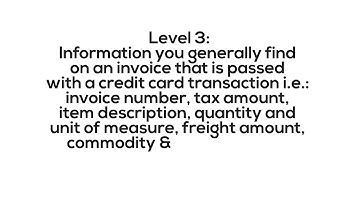 Level 2 and Level 3 Credit Card Processing