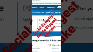 Social Security: The Single Biggest Mistake You Can Make