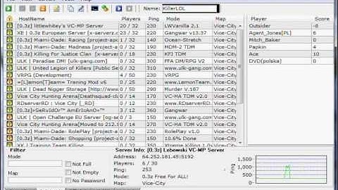 How to Browse (Show) servers List GTA Vice city Multiplayer [03.z]