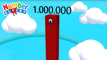 Numberblocks Comparison 1 to 1000000 (1 MILLION) Numberblocks Standing Tall