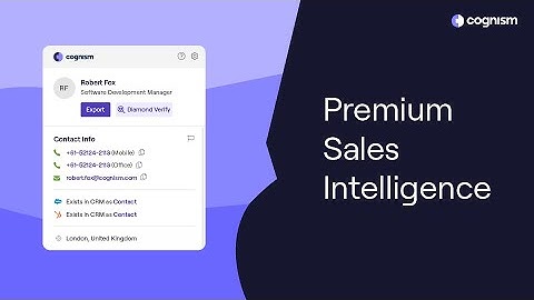 Cognism - Premium Sales Intelligence