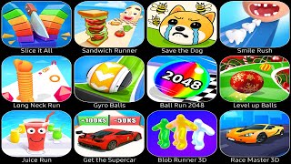 Slice it All,Sandwich Runner,Save The Dog,Smile Rush,Long Neck Run,Ball Run 2048,Race Master 3D screenshot 4
