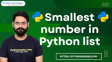 How to find smallest number in Python list | Smallest number in Python list