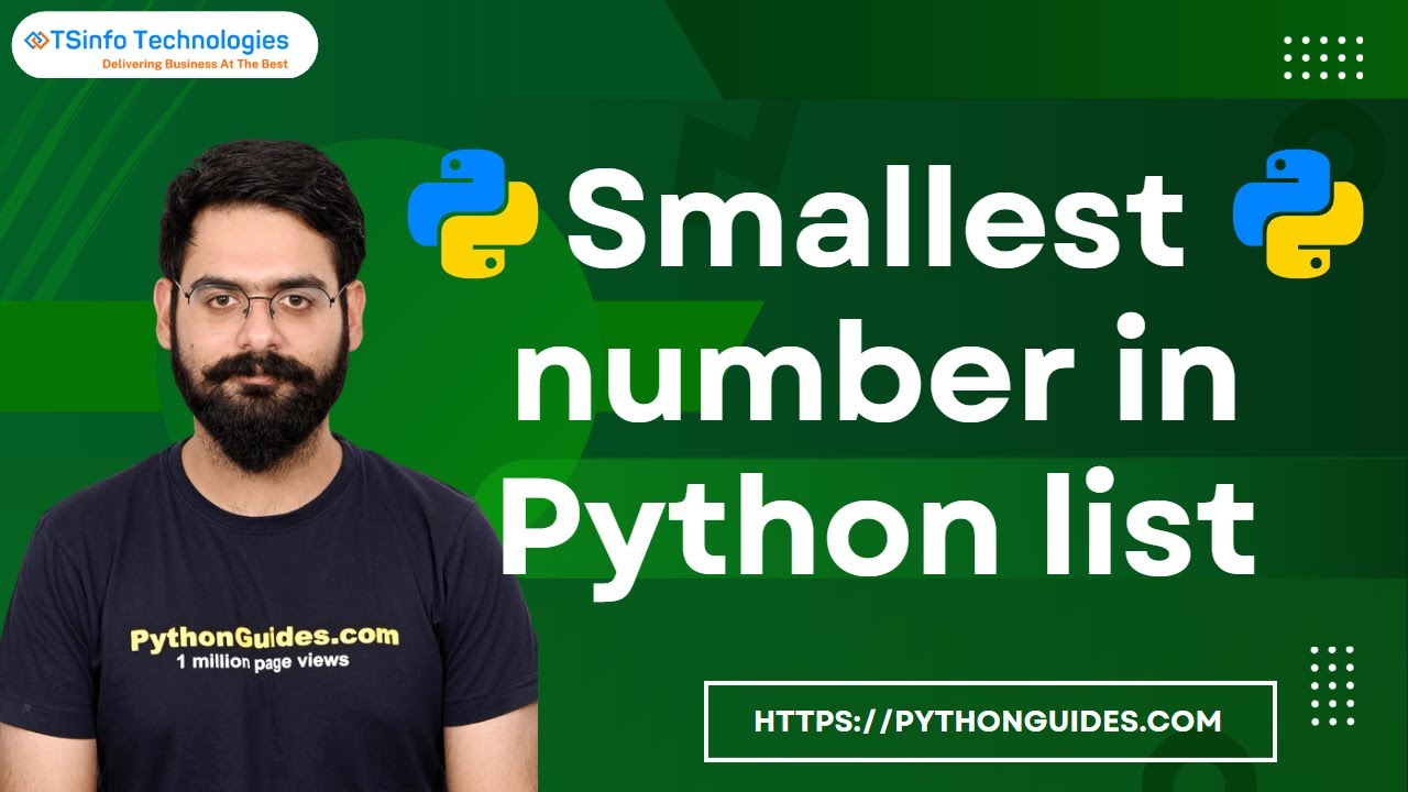 smallest number in list python assignment expert