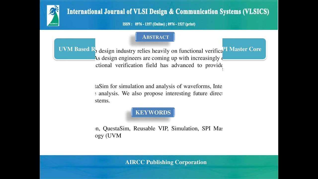 October - International journal of VLSI design & Communication Systems (VLSICS)