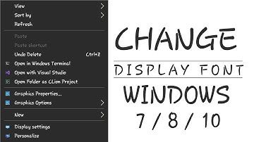 How to Change Windows Display Font | Windows 7/8/10 | In [ENGLISH]