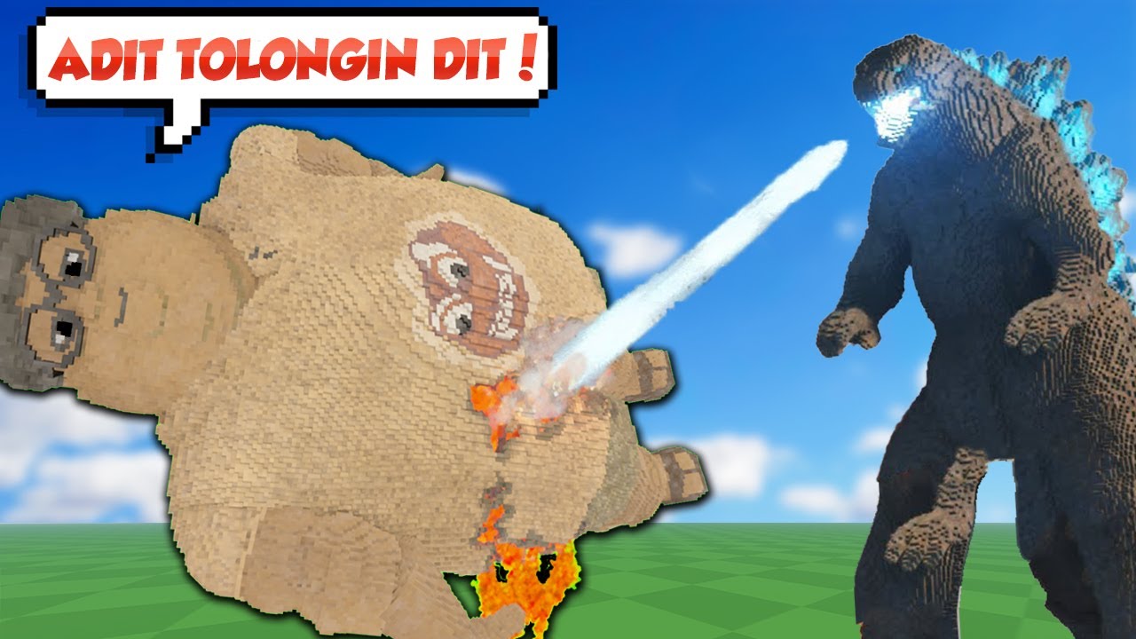 DENIS DI LASERIN GODZILA DAN DIMAKAN !!! ADZAB DARI ADIT !!!