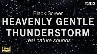 Heavenly Gentle Thunderstorm and Soothing Rain Sounds for Sleeping (BLACK SCREEN)