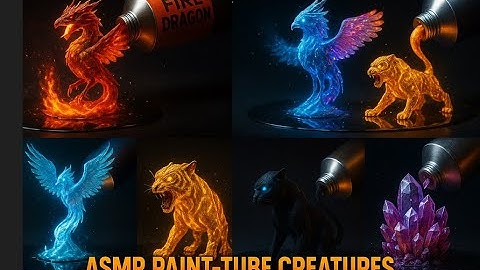 Experience the world of ASMR magic where paint tubes create living animals right before your eyes 