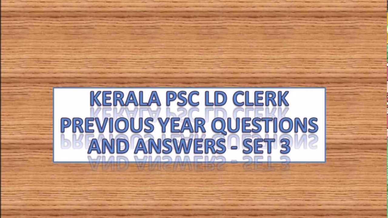 psc LDC previous year Maths questions and answers